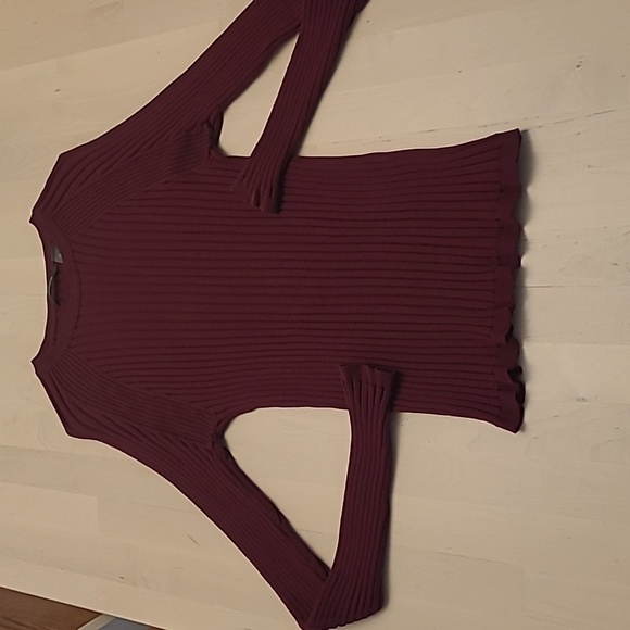 Claiborne Other - EUC Y2K Claiborne Mens Fitted Ribbed Stretchy Maroon Sweater